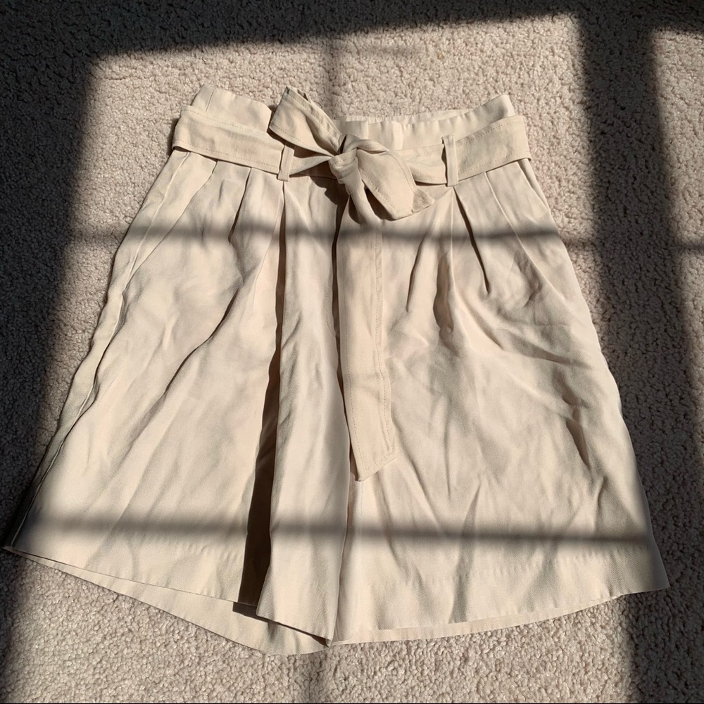 Mango Beige High Waisted Bermudas Short - size XS